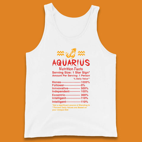 Aquarius Nutrition Facts Tank Top