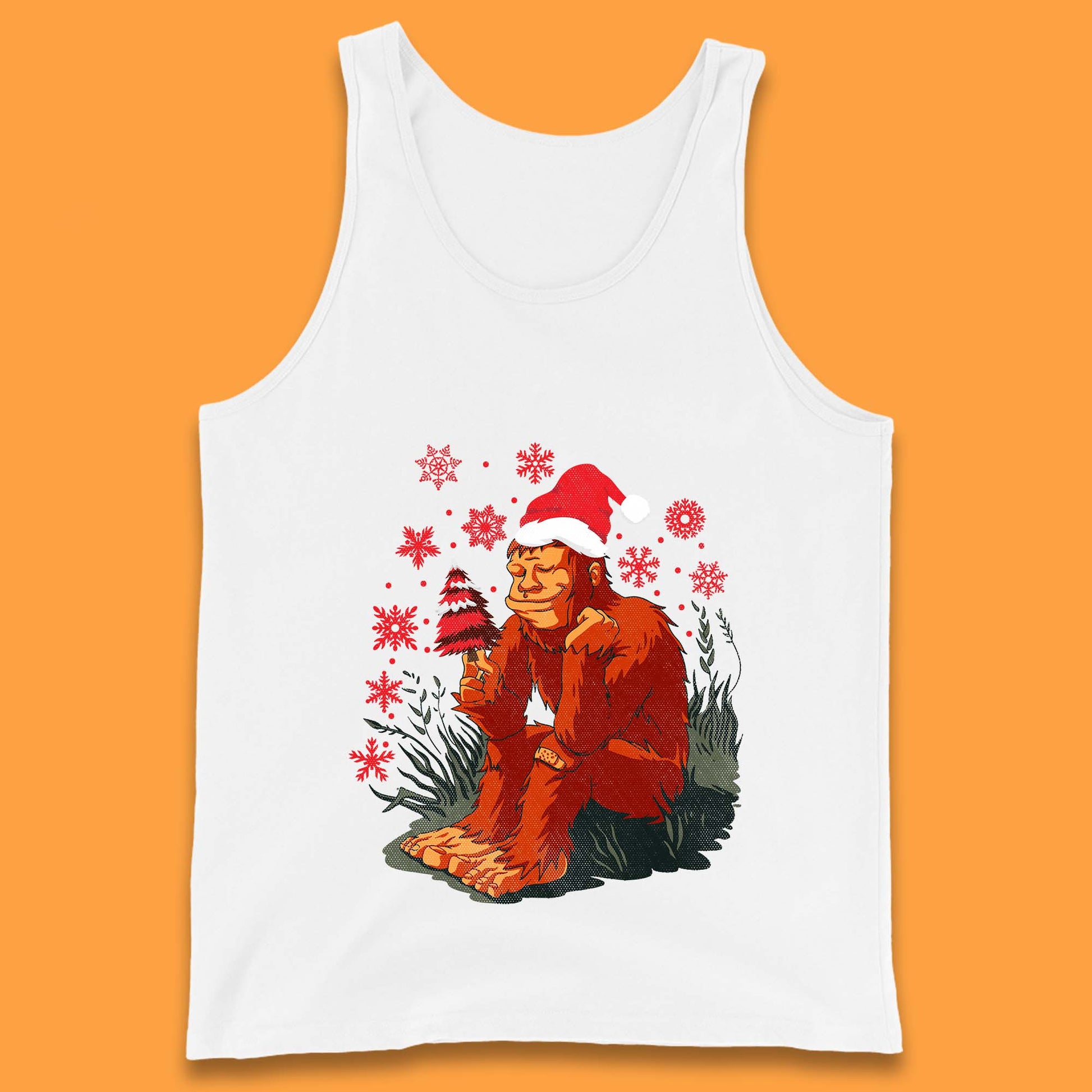 bigfoot christmas tank top