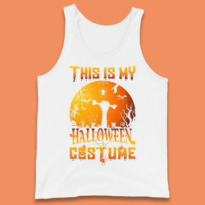 This Is My Halloween Costume Zombie Hand Rising Out Of A Graveyard & Holding Bone In Spooky Night Tank Top