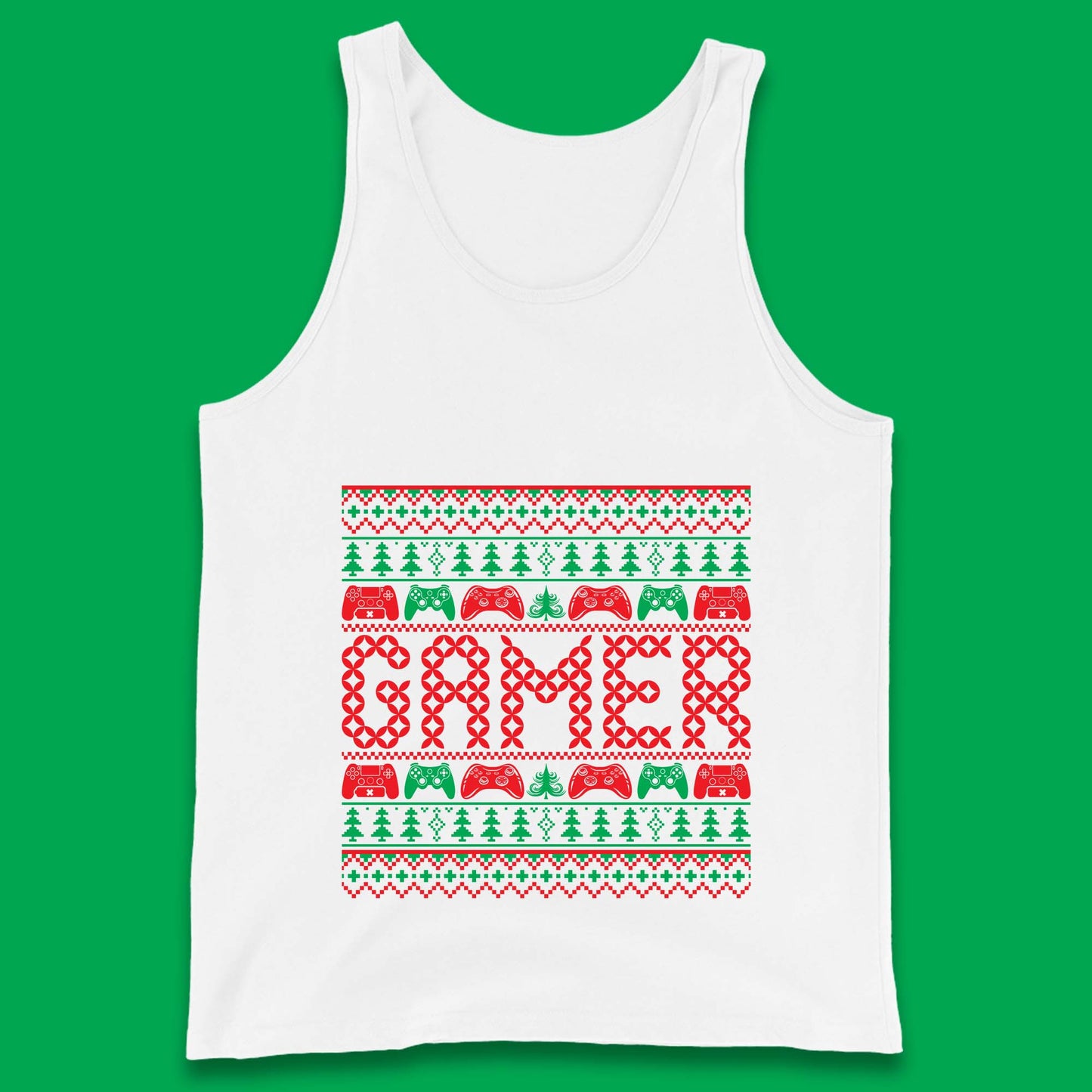 christmas game controller tank top