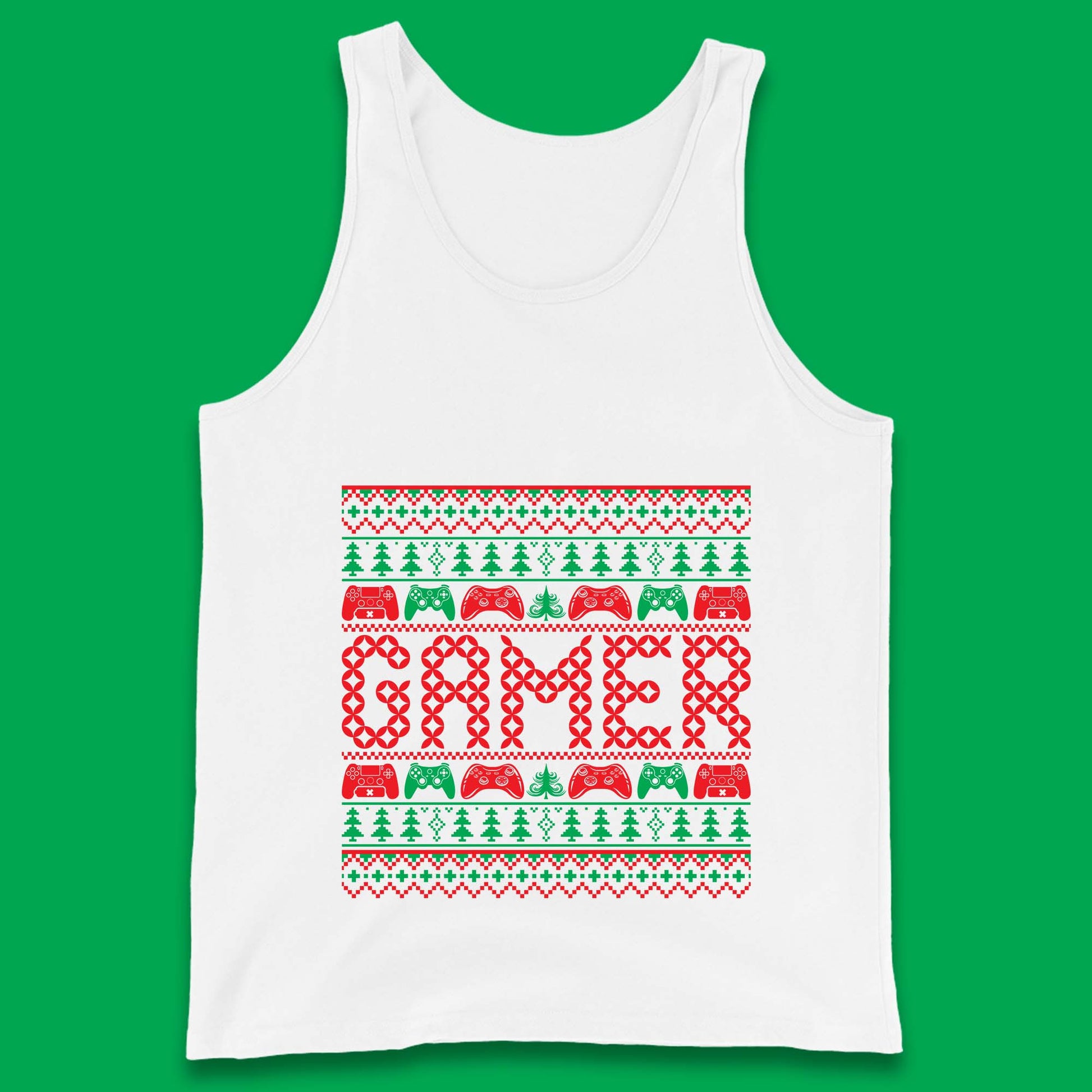 christmas game controller tank top