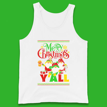 gnome christmas ringer tank top