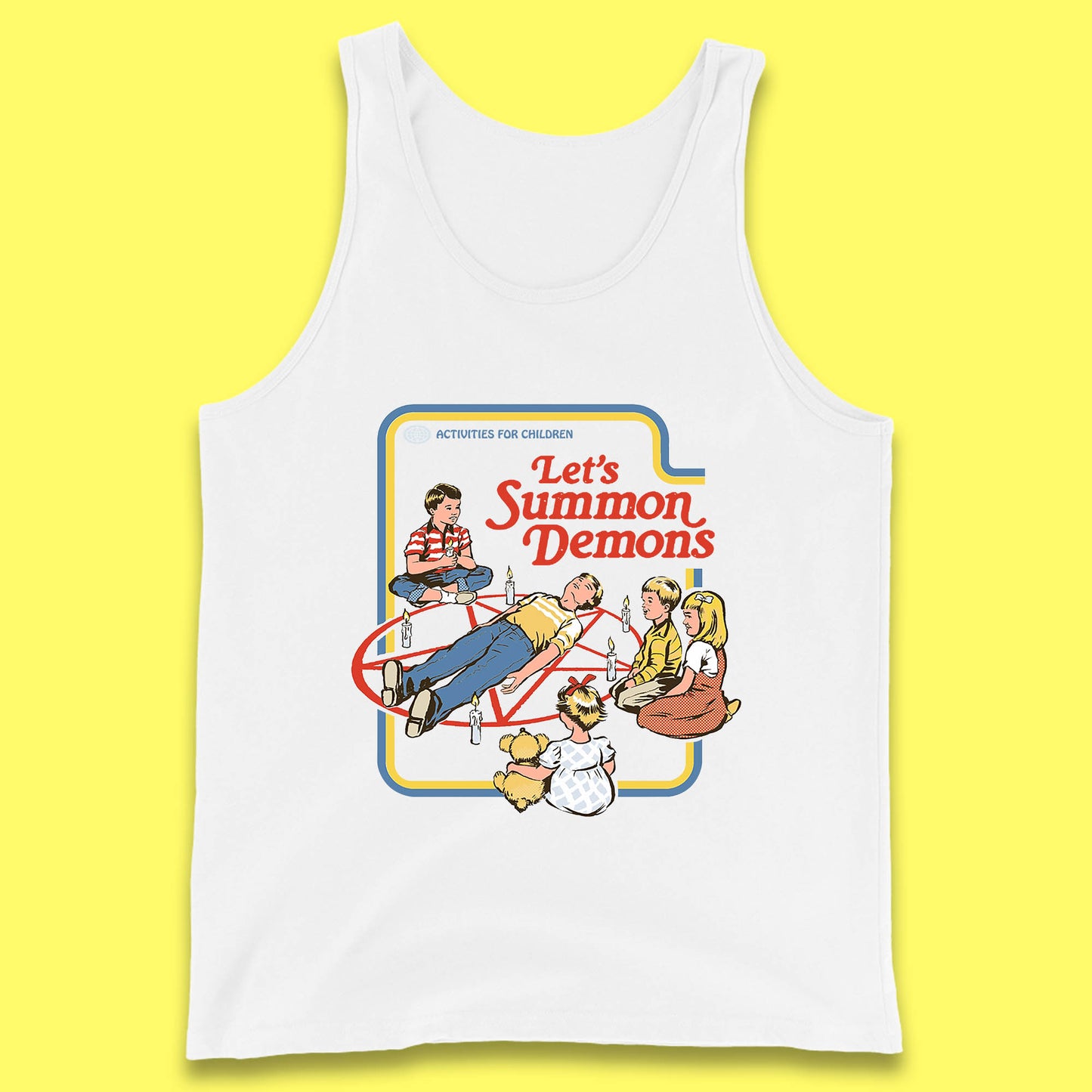 Let's Summon Demons Creepy Incantation Halloween Comic Funny Dark Humor Tank Top