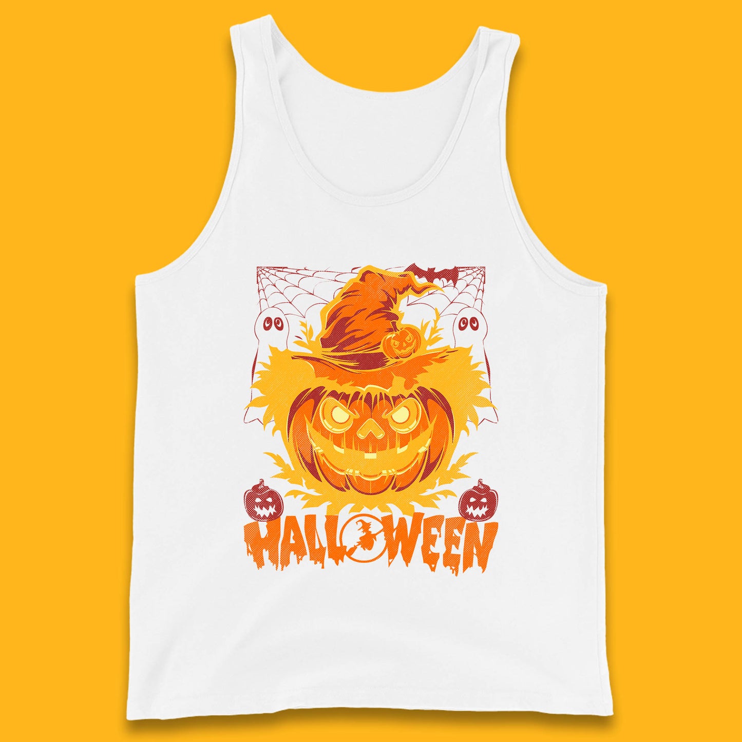 Halloween Scary Pumpkin Face Jack O Lantern Horror Halloween Night Tank Top