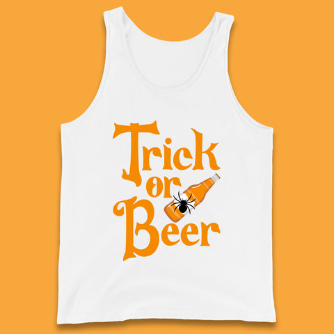 Trick Or Beer Halloween Drinking Beer Lover Drinker Halloween Party Tank Top