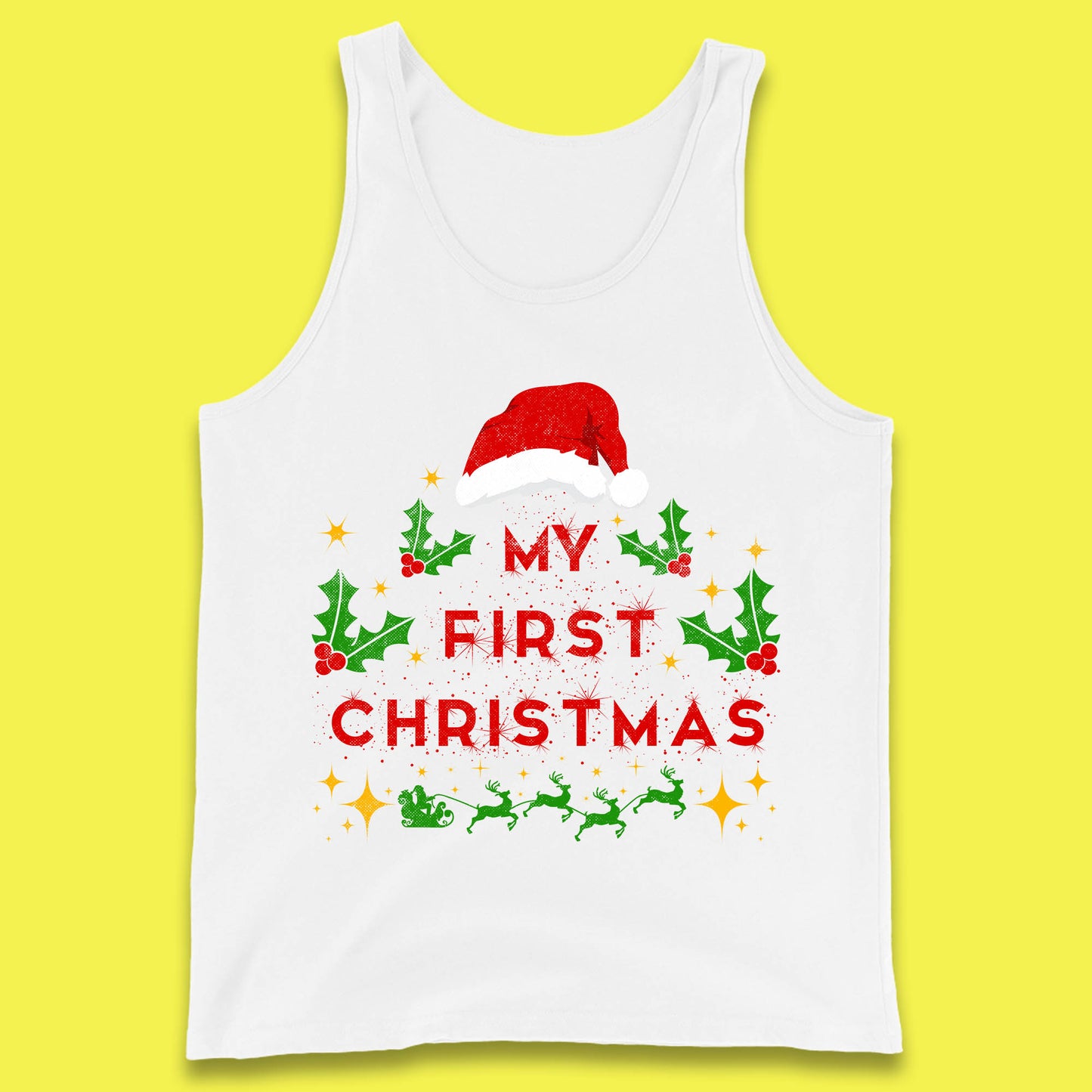 my first christmas winter tank top
