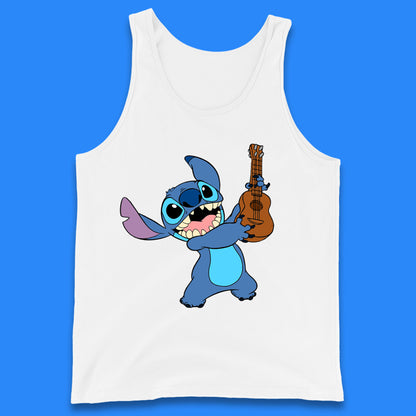Disney Ohana Playing The Guitar Ohana Lilo & Stitich In Happy Mood Cartoon Character Disney World Tank Top