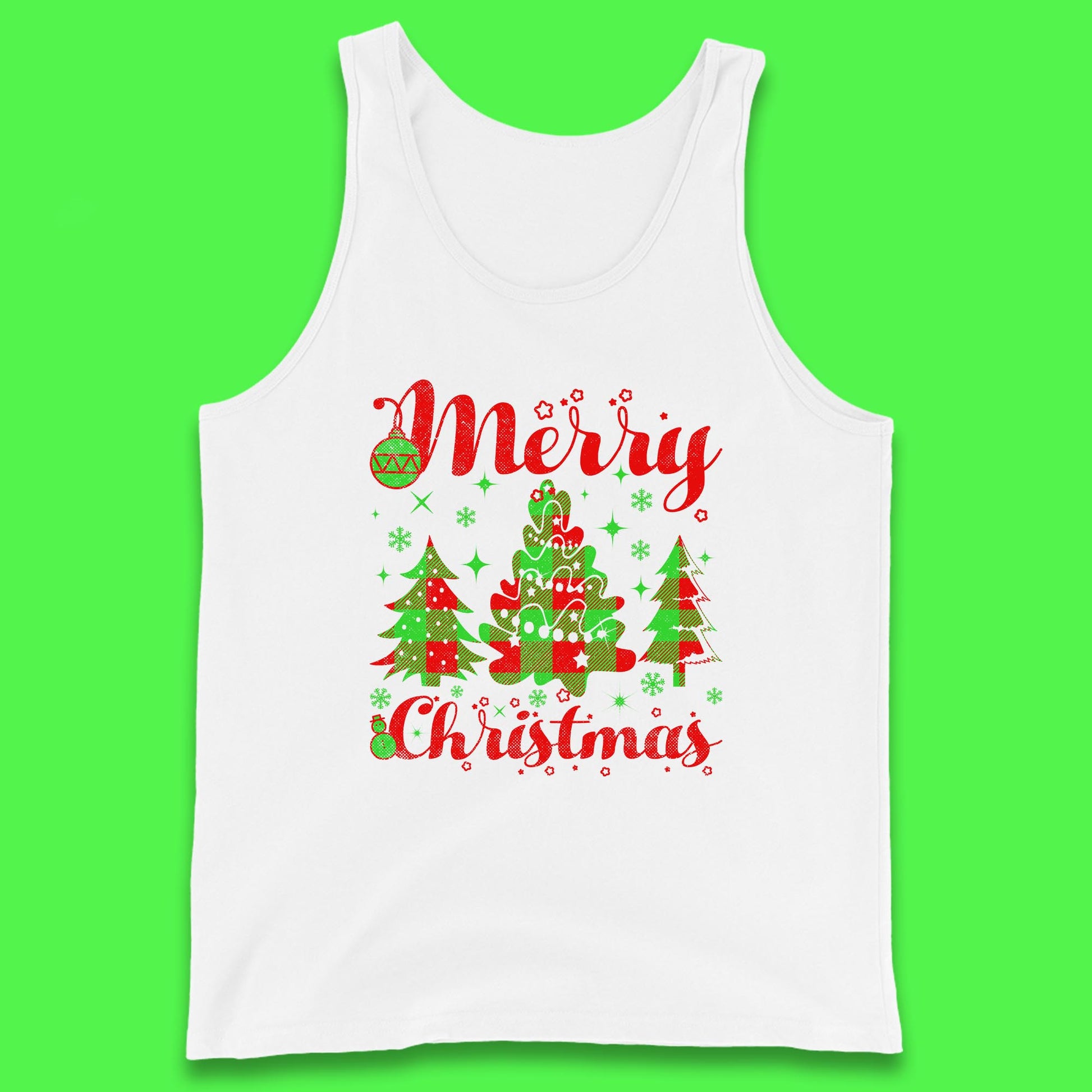 merry christmas trees tank top