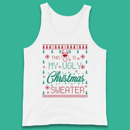 Ugly Christmas Sweater Reindeer Tank Top
