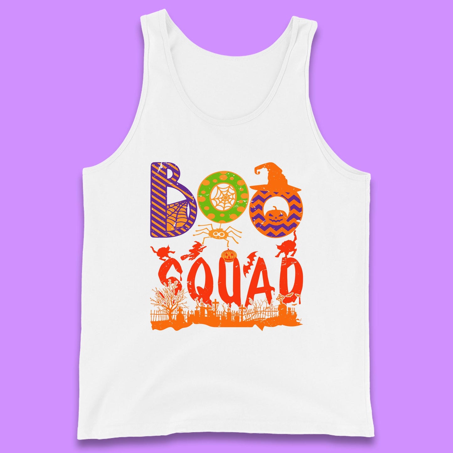 Boo Squad Halloween Matching Costume Horror Boo Crew Tank Top
