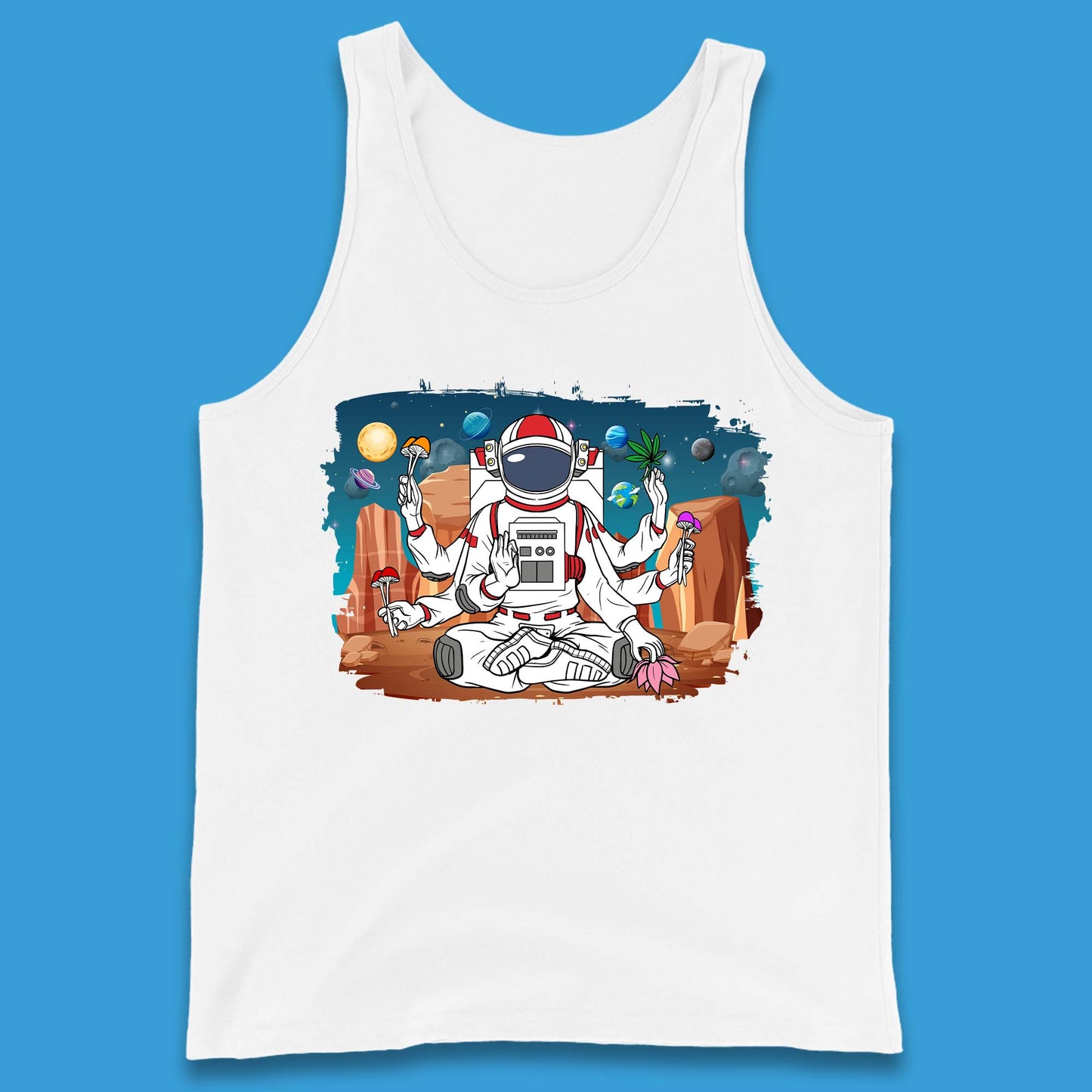 Meditating Astronaut Yoga Tank Top