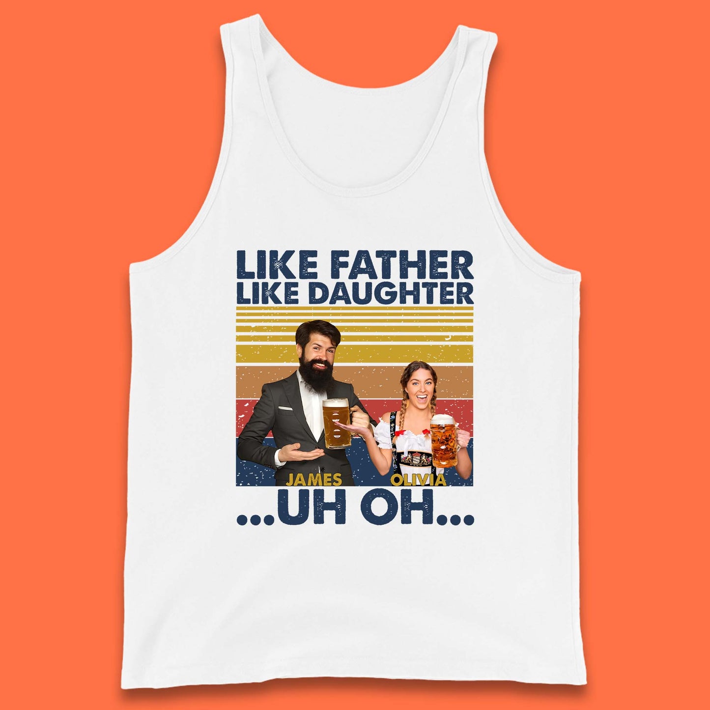 Personalised Like Father Like Daughter Tank Top