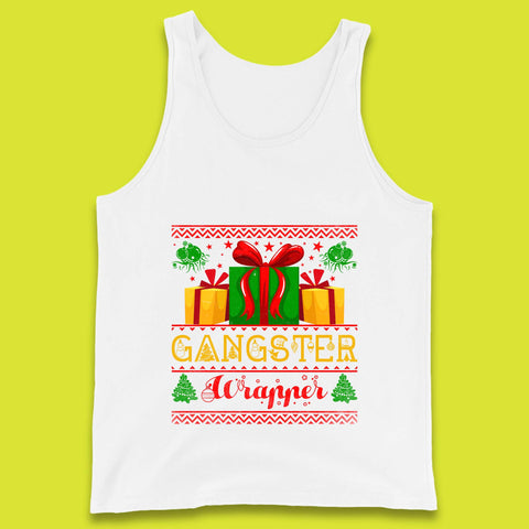 Gangster Wrapper Christmas Gangster Wrappa Funny Xmas Gift Wrapping Tank Top