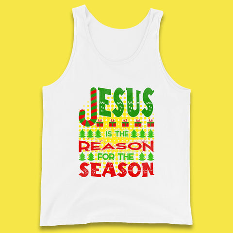 Jesus Is The Reason For The Season Merry Christmas Christian Religious Xmas Tank Top