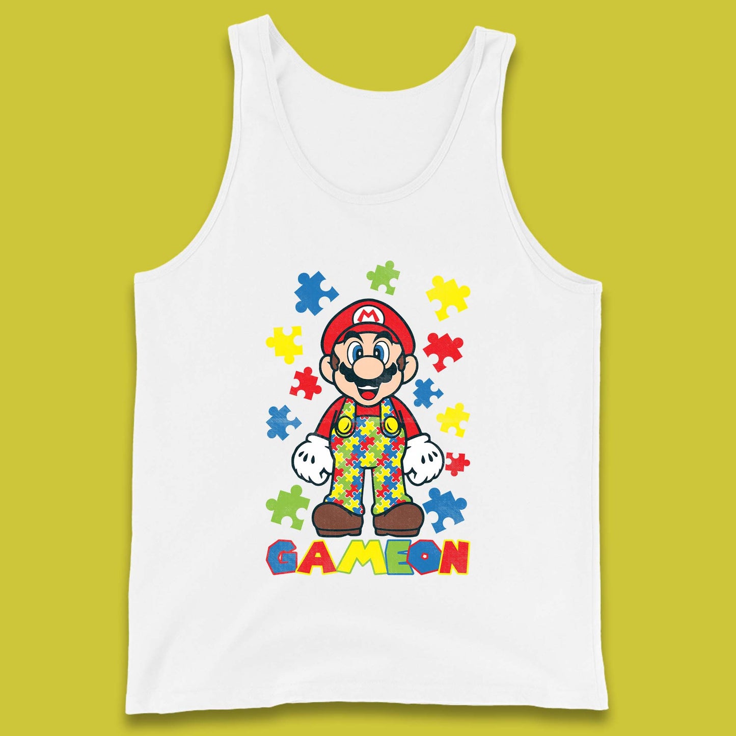 Autism Super Mario Tank Top