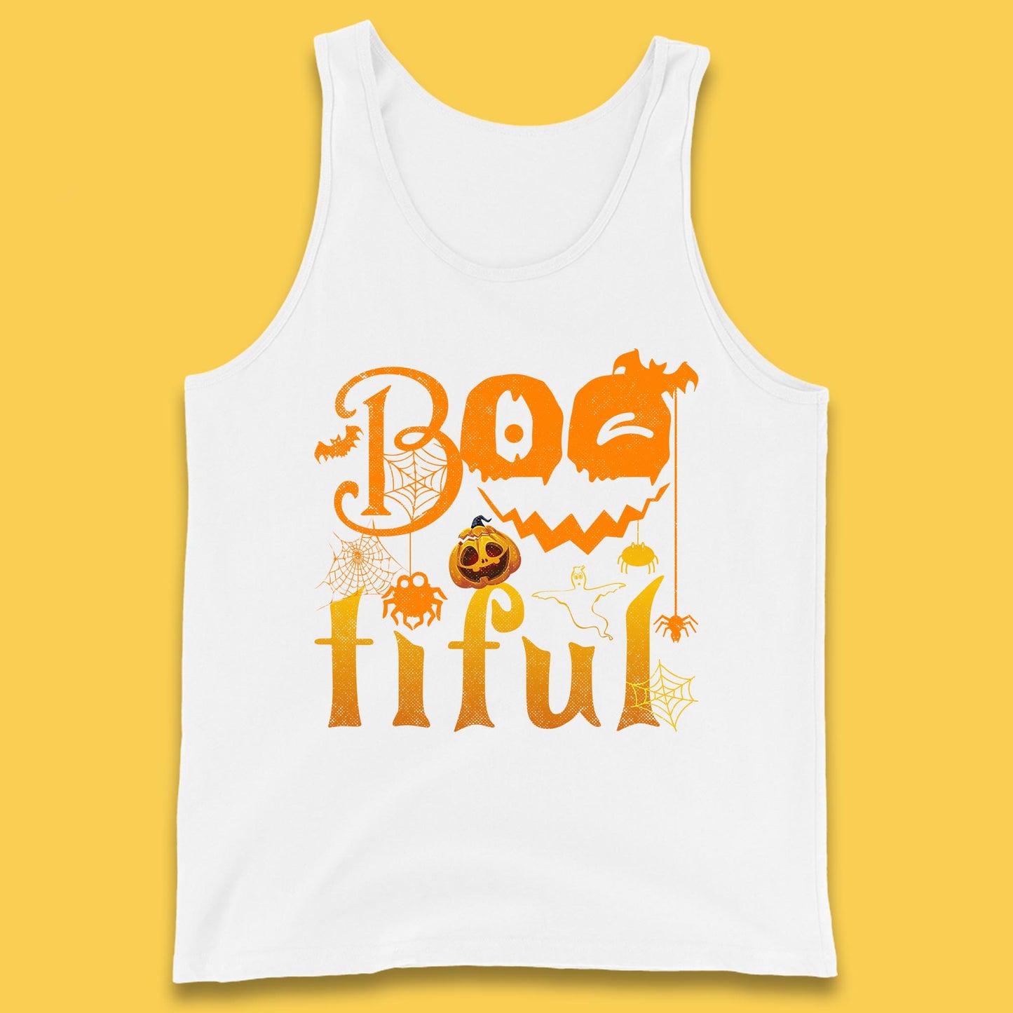 Bootiful Halloween Ghost Funny Boo Ghost Scary Spooky Season Tank Top