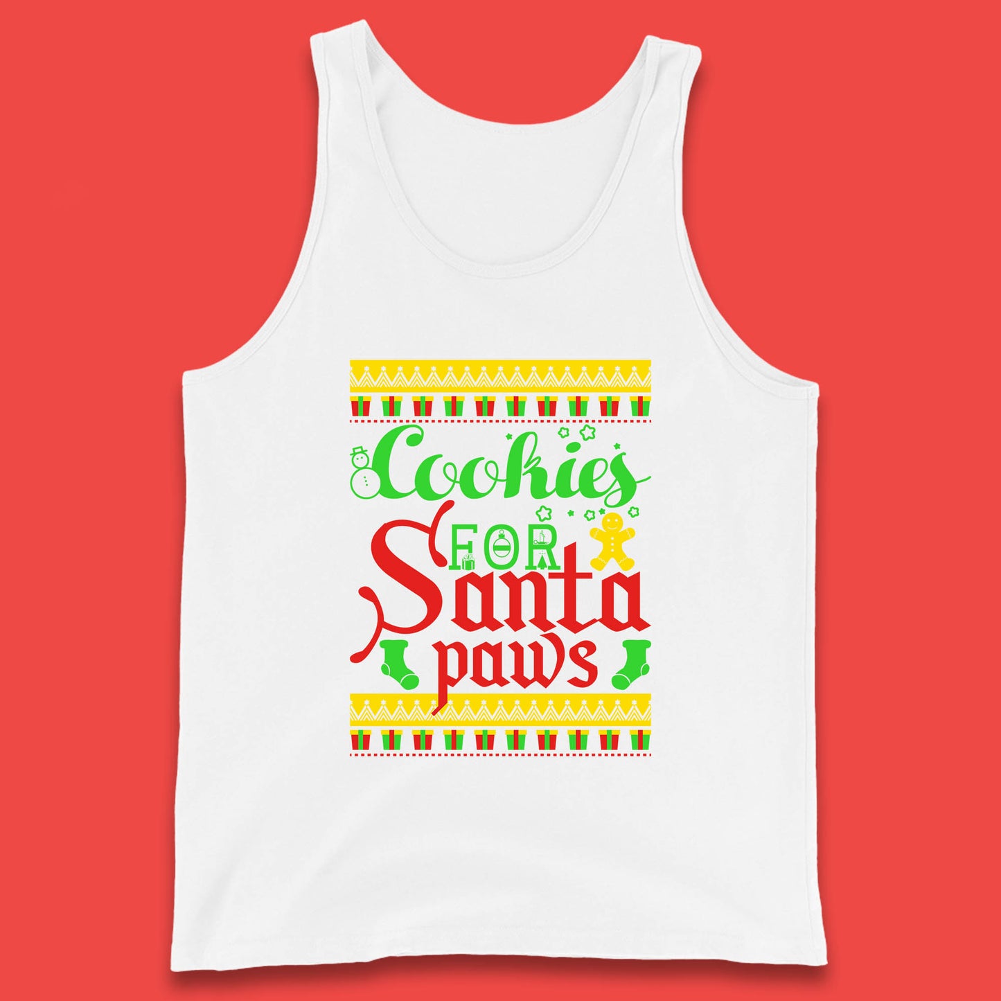 christmas cookies for santa paws tank top