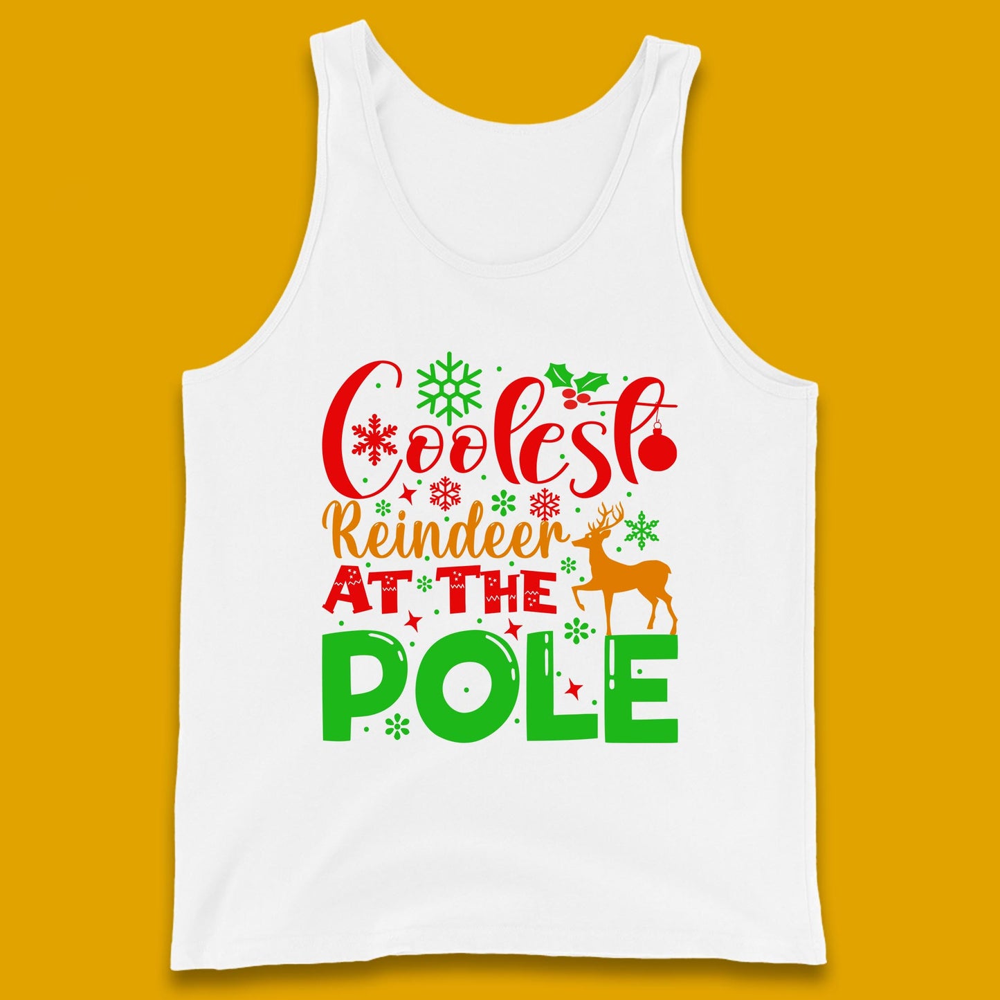 coolest reindeer tank top