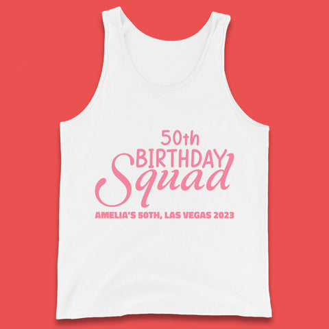 Personalised Birthday Squad Custom Birthday Year Your Name City And Year Birthday Party Tank Top
