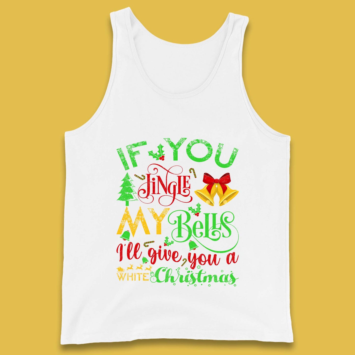 jingle bells funny tank top