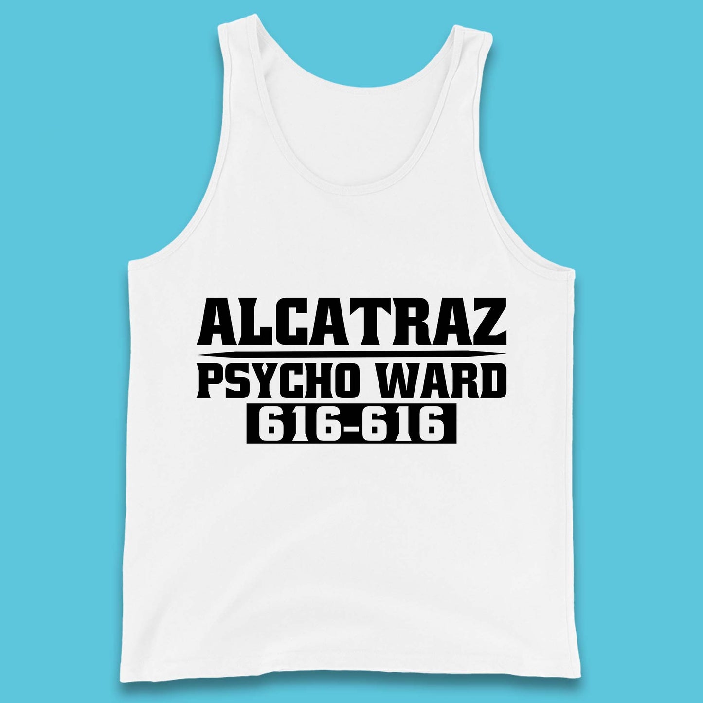 Alcatraz Psycho Ward 616-616 Prison Halloween Costume Prisoner Psych Ward Tank Top