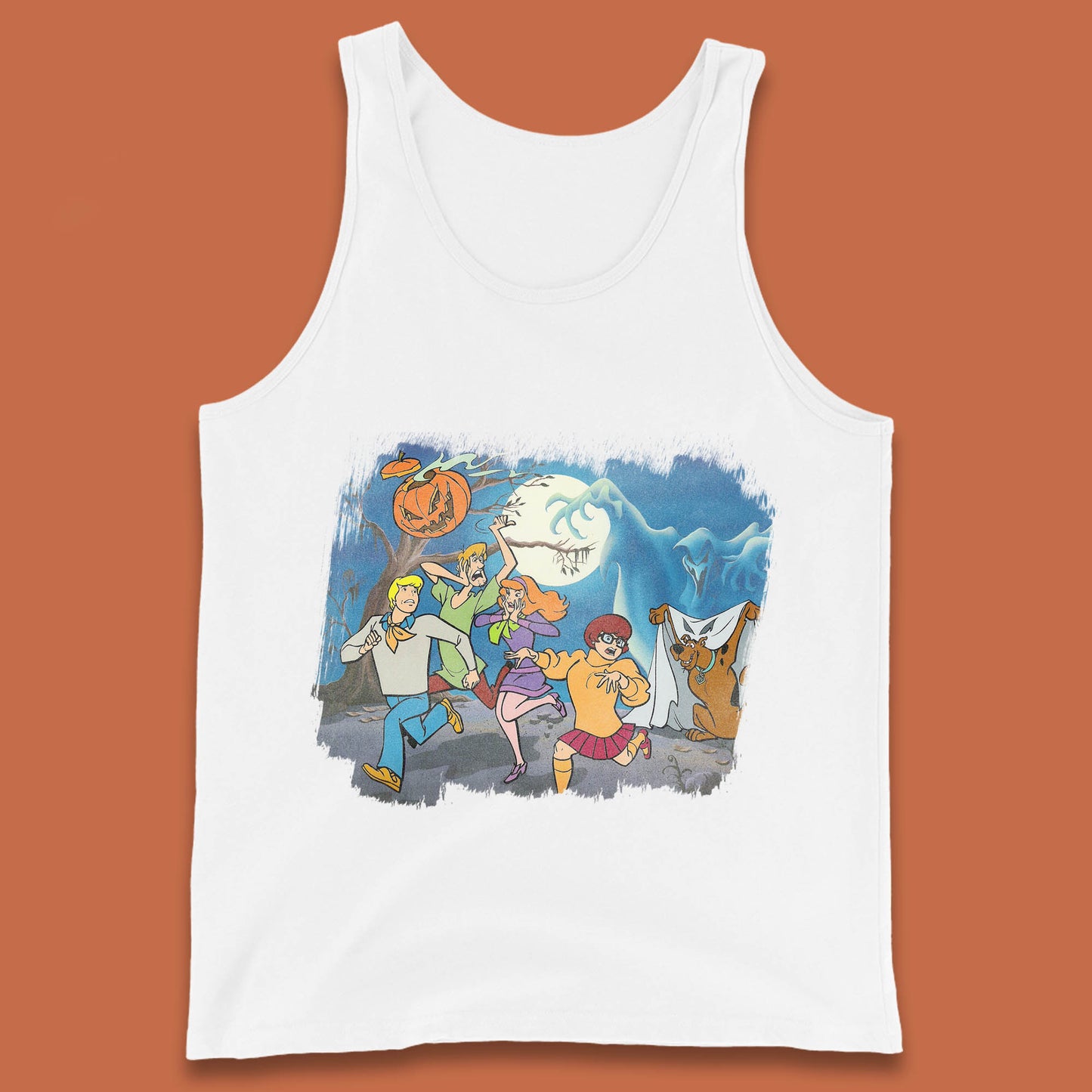 Scooby Doo & Gang Halloween Horror Scary Ghost Haunted Scary Night Tank Top