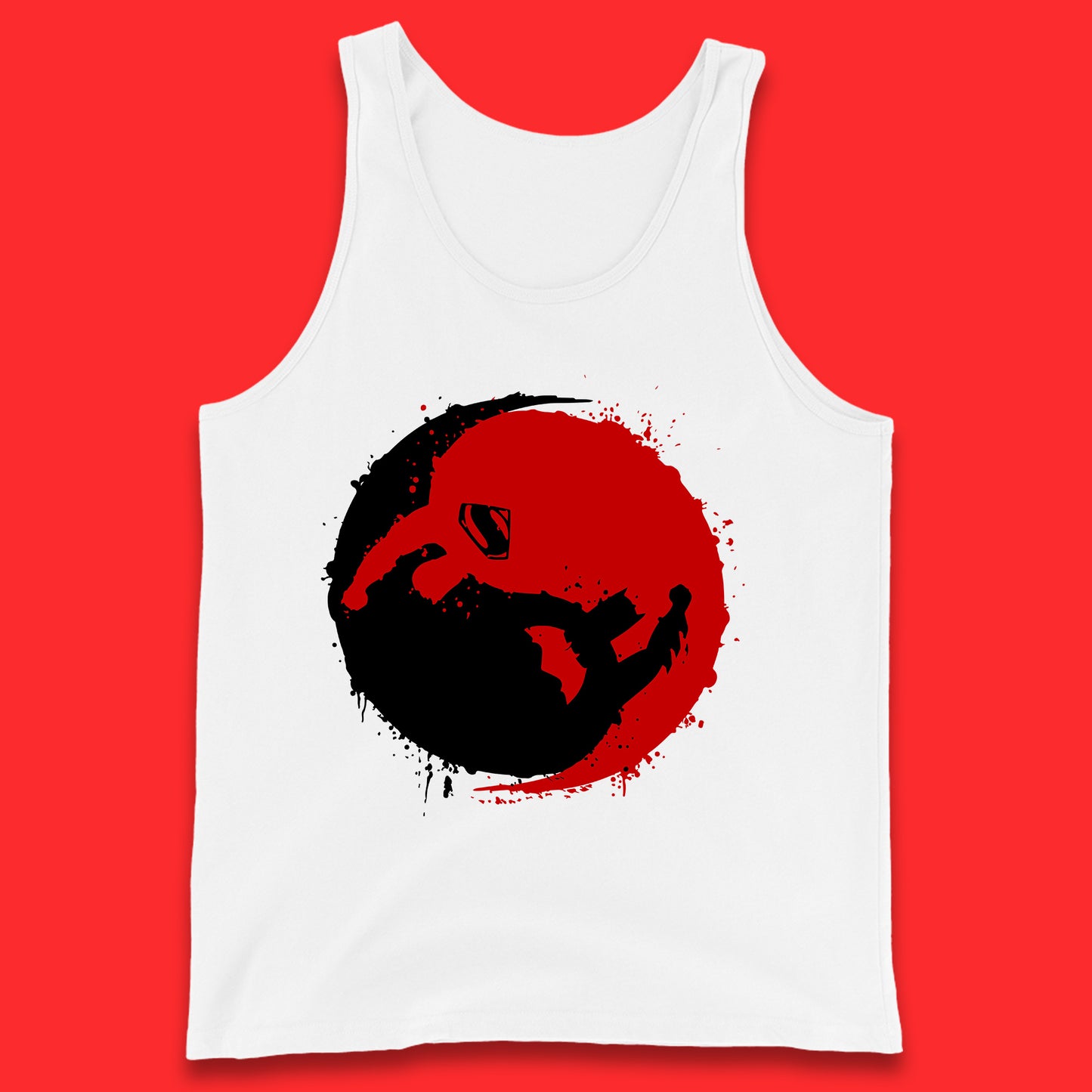 Dc Comics American Superheros Superman And Batman Fictional Movie Character Anime Yin Yang Spoof Tank Top