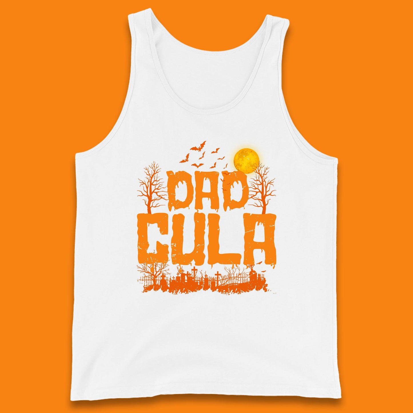 Dadcula Halloween Funny Monster Ghost Spooky Dad Gift Tank Top