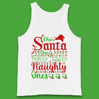 dear santa christmas tank top
