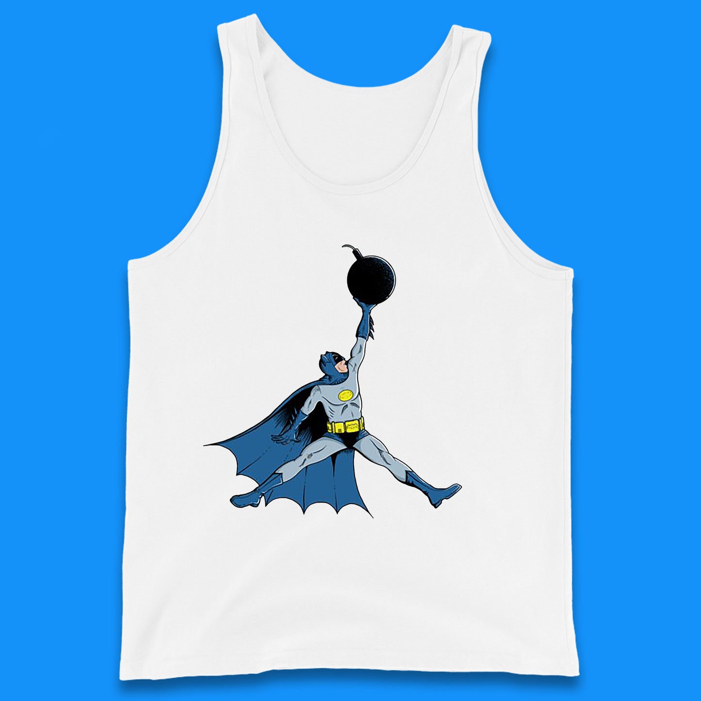 Superhero Batman Jordan Spoof DC Comics Action Adventure Movie Character Tank Top