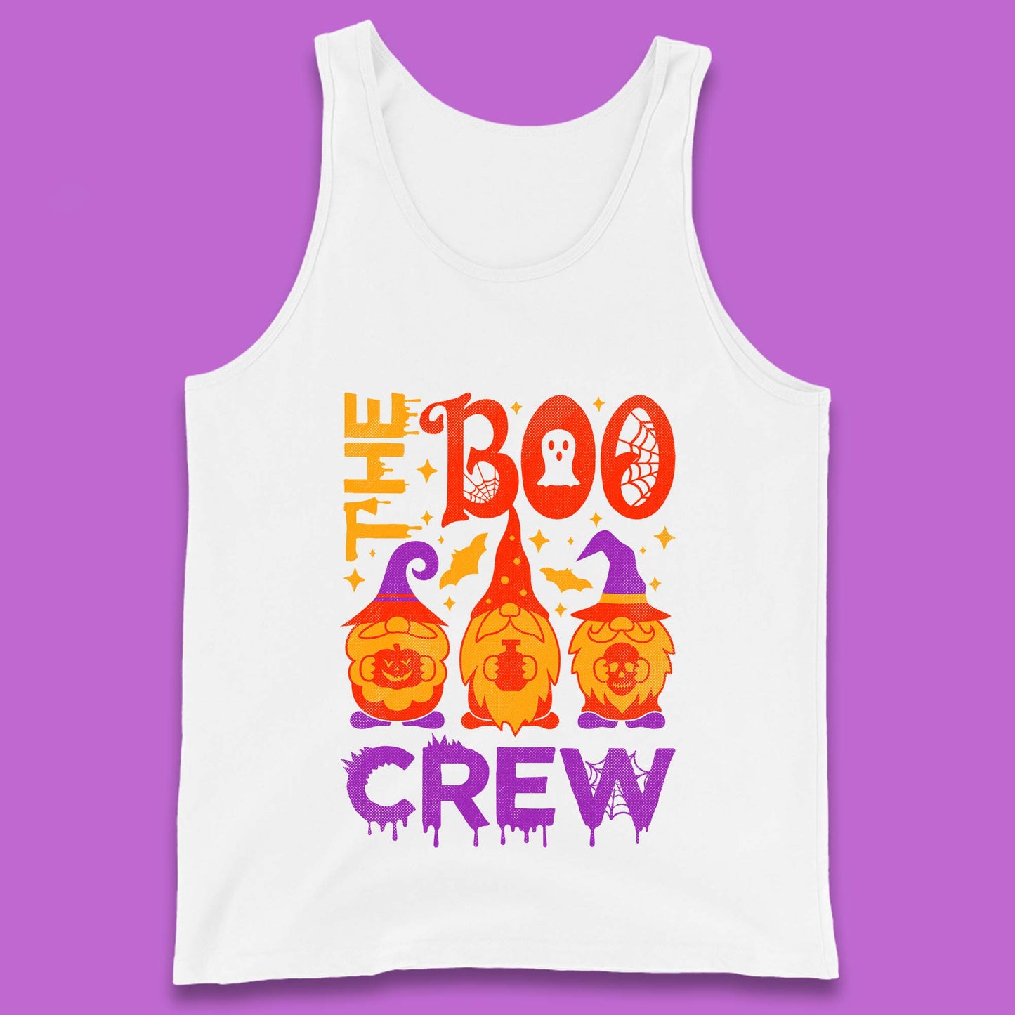 The Boo Crew Halloween Gnomes Squad Horror Scary Spooky Matching Costume Tank Top