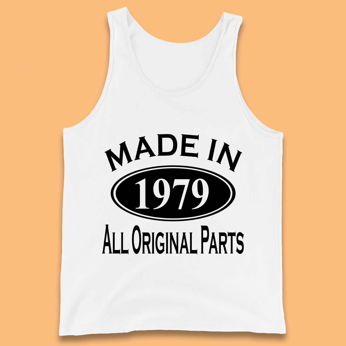 Made In 1979 All Original Parts Vintage Retro 44th Birthday Funny 44 Years Old Birthday Gift Tank Top