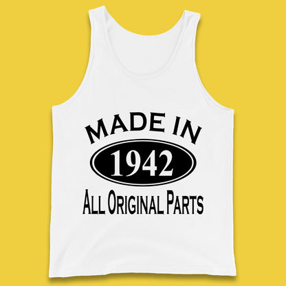 Made In 1942 All Original Parts Vintage Retro 81st Birthday Funny 81 Years Old Birthday Gift Tank Top