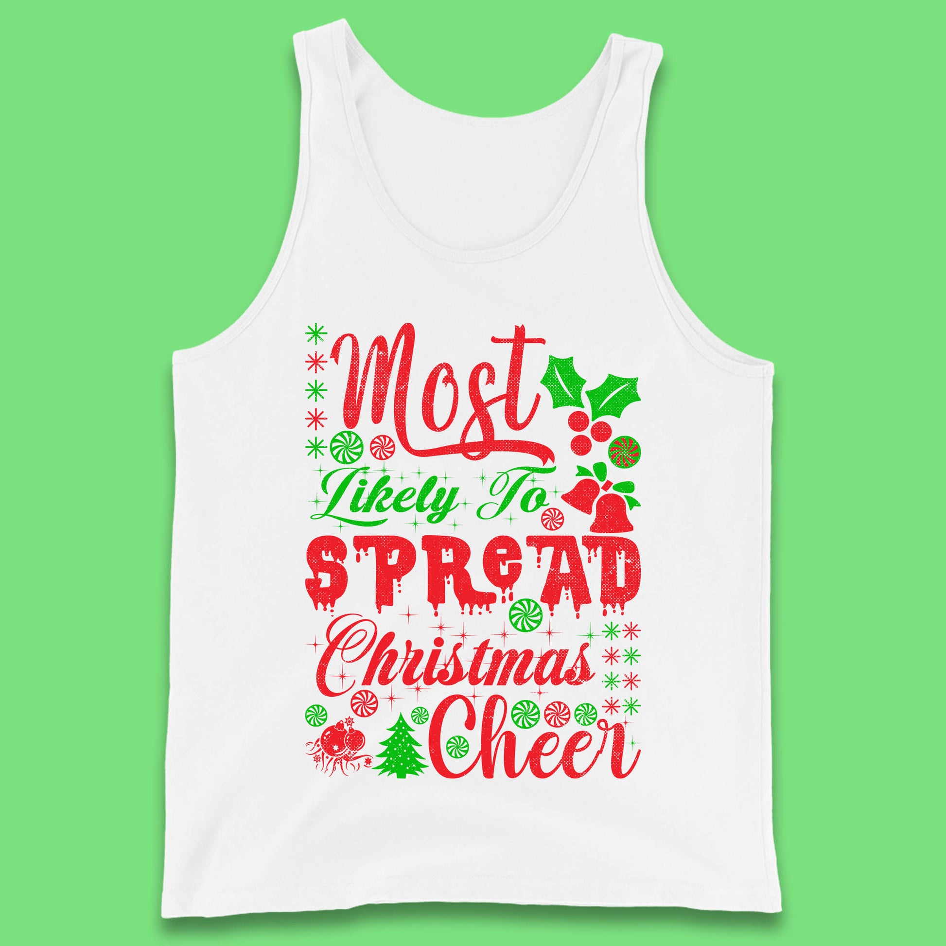 spread christmas cheer tank top