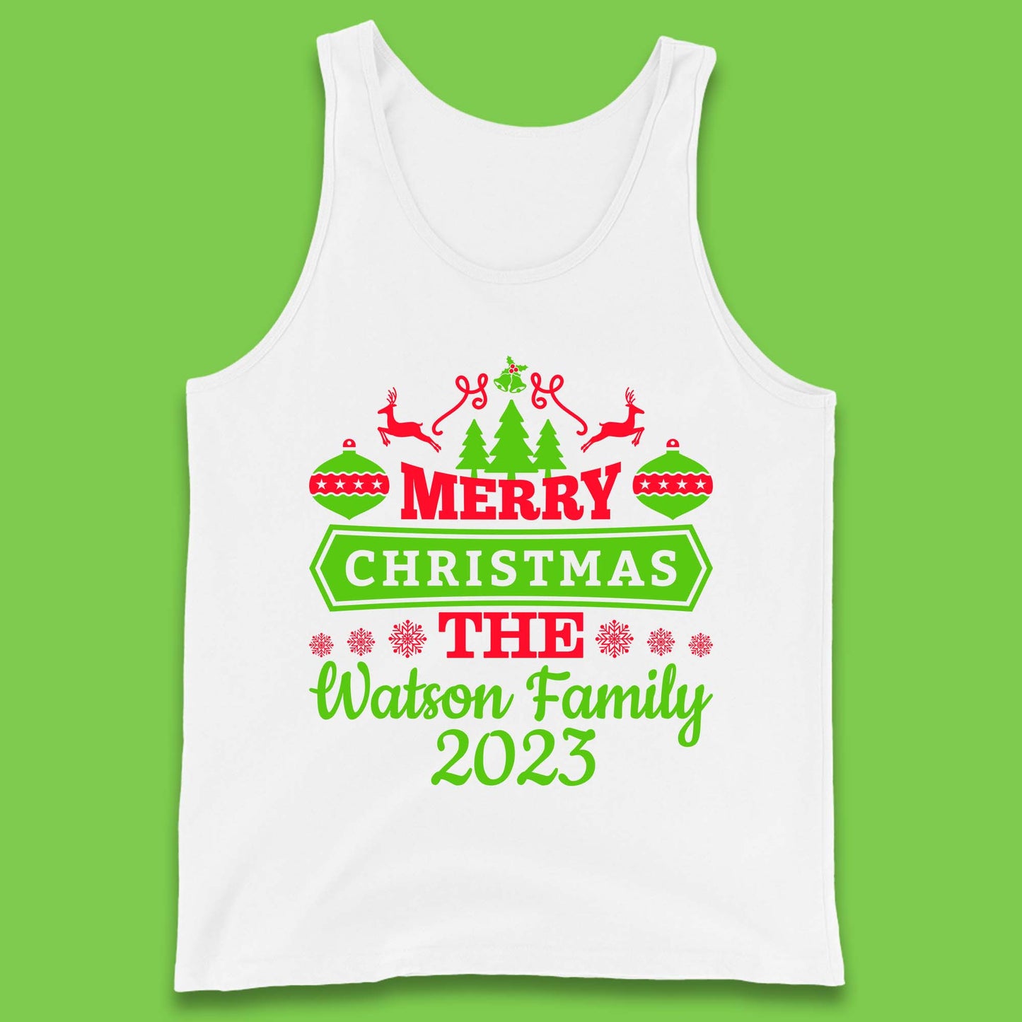Personalised Family Christmas Tank Top
