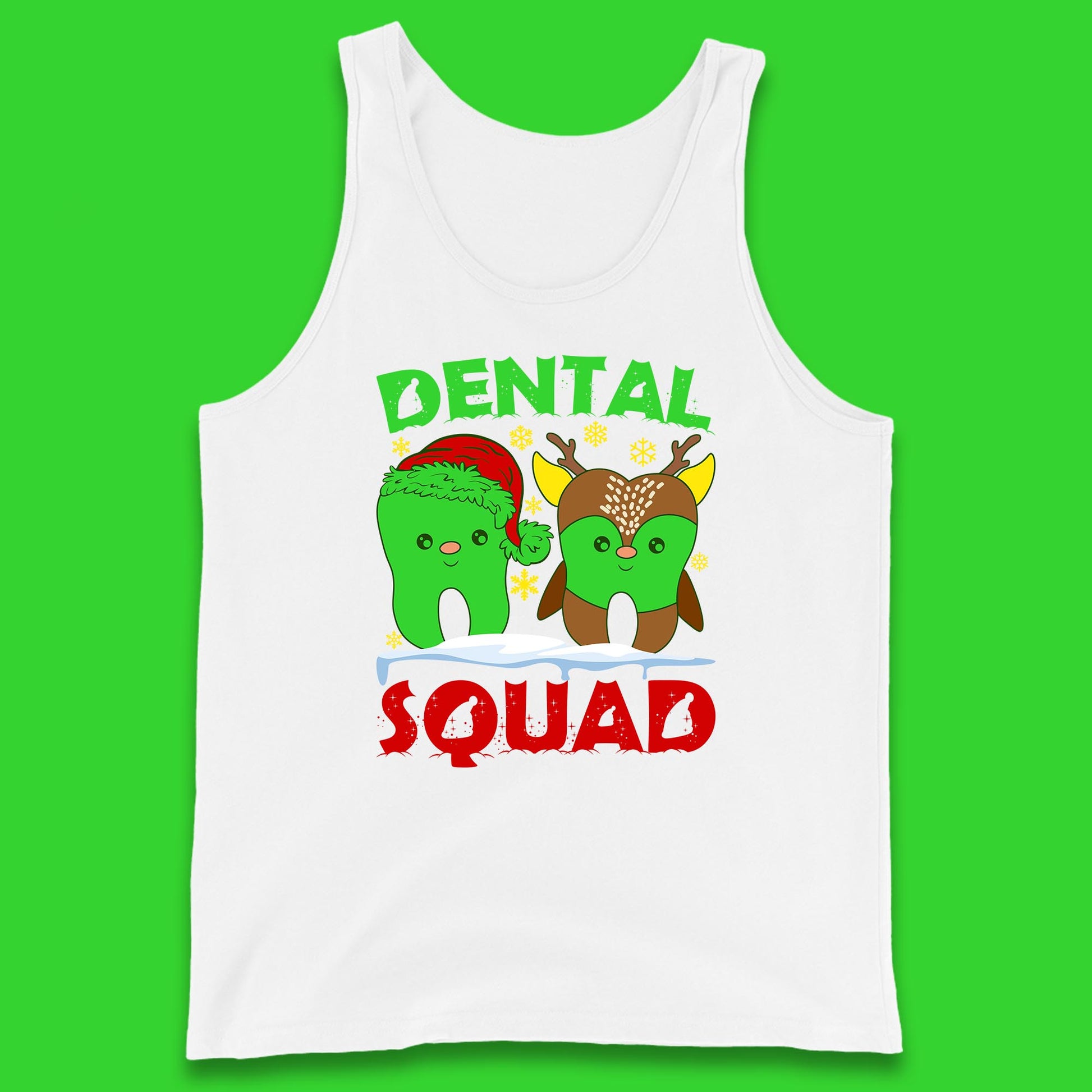 christmas dental squad tank top