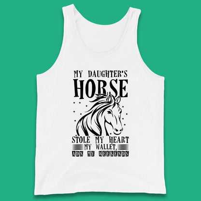 My Daughter’s Horse Stole My Heart My Wallet And My Weekends Funny Cowgirl Horse Lover Tank Top