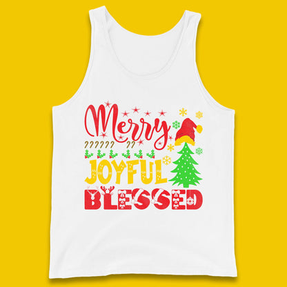 Merry Joyful Blessed Christmas Tank Top