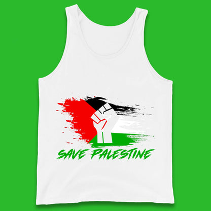 Save Palestine Freedom Protest Fist Palestine Flag Stand With Palestine Support Palestine Tank Top