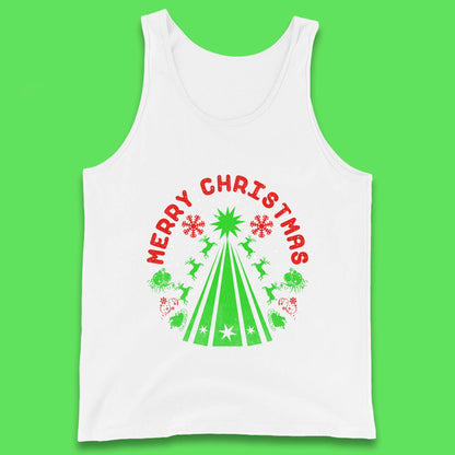 merry christmas reindeers tank top