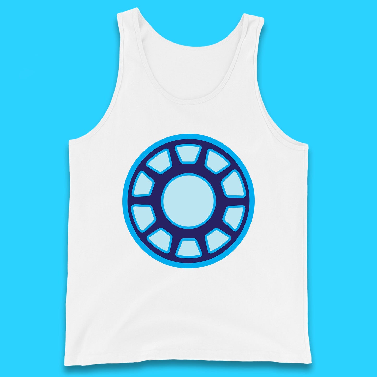 Iron Man Logo Superhero Iron Man ARC Reactor Hook Loop Tactics Morale Tony Stark Avengers Movie Tank Top