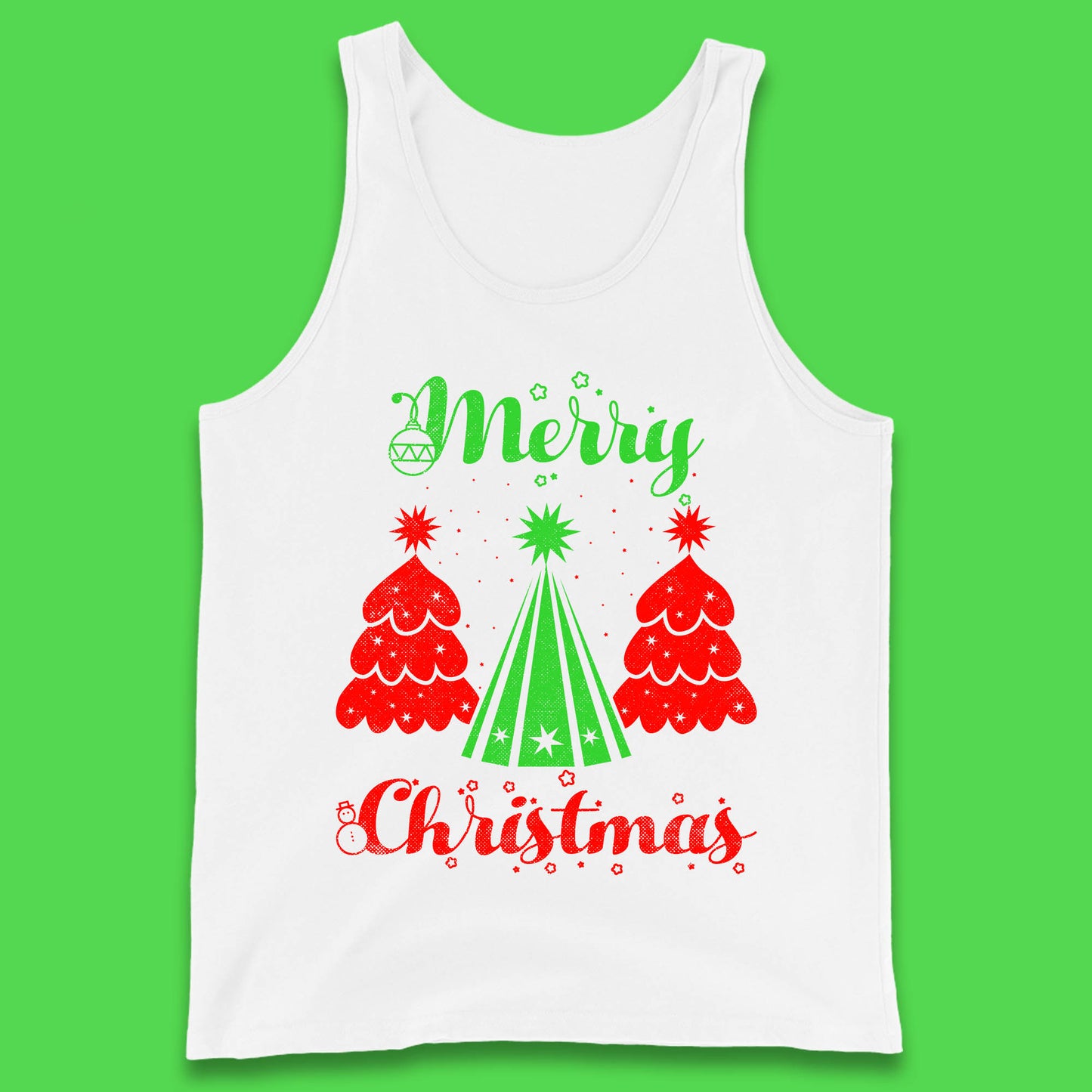 merry christmas tree tank top