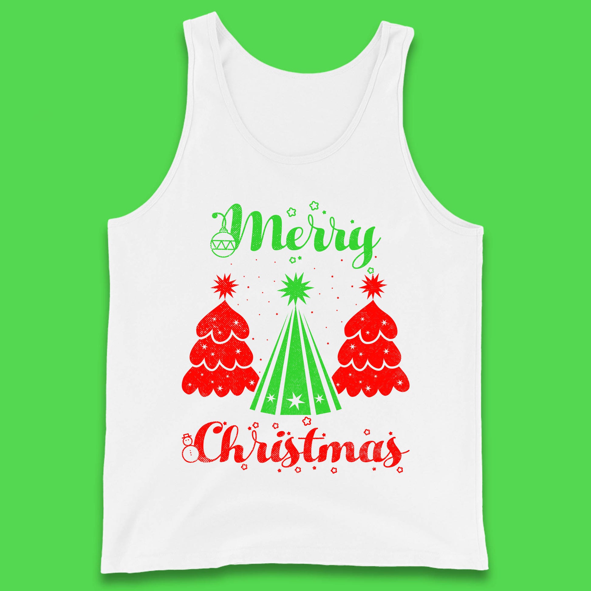 merry christmas tree tank top