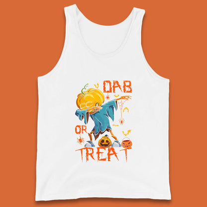 Dab Or Treat Scarecrow Dabs Halloween Dabbing Dance Horror Scary Tank Top
