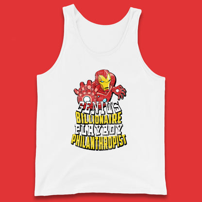 Tony Stark Quote Genius Billionaire Playboy Philanthropist Marvel Avenger Iron Man Superhero Movie Character Tank Top