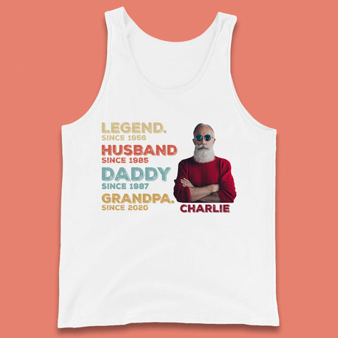 Personalised Legend Husband Daddy Grandpa Tank Top