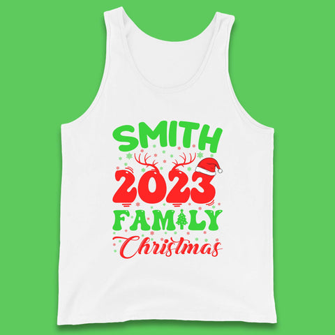 Personalised 2023 Family Christmas Your Name Xmas Matching Family Costume Tank Top