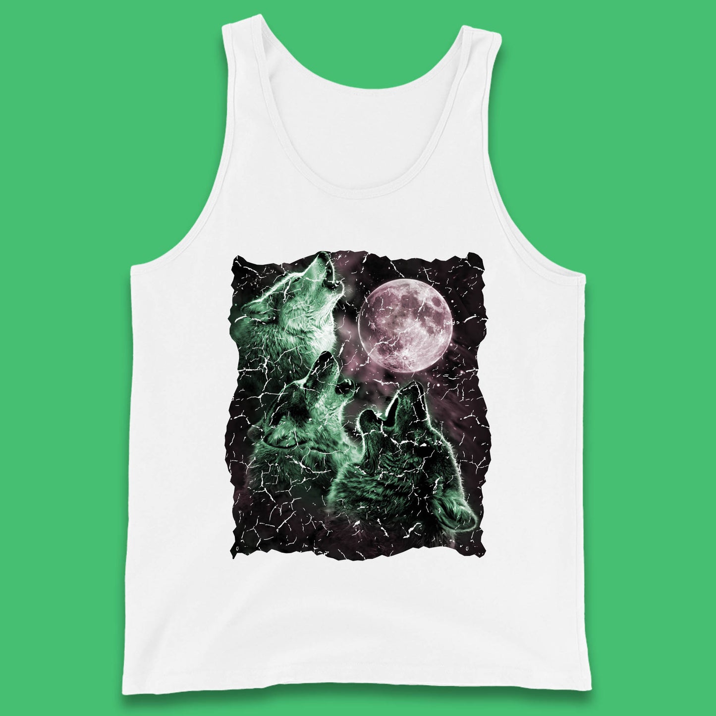Three Wolf Howling At Moon Wild Free Wolves Three Wolf Dog Animal The Mountain Tank Top