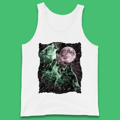 Three Wolf Howling At Moon Wild Free Wolves Three Wolf Dog Animal The Mountain Tank Top