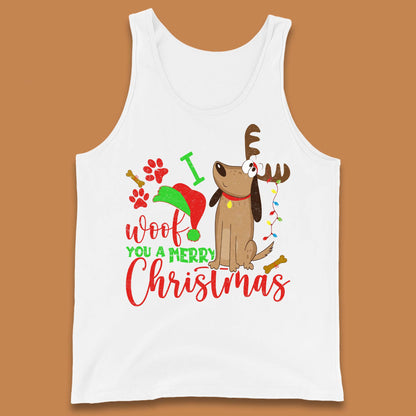 I Woof You A Merry Christmas Tank Top